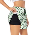 thumbnail image 1 of Fotbe Green polka dots Pattern Womens High Waist Running Shorts Athletic Workout Quick Dry Shorts for Women with Pockets Gym Yoga Summer Shorts-Medium, 1 of 7