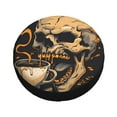 thumbnail image 1 of Fotbe Grim Coffee Skull Spare Tire Cover Thickening Universal Fit for Jeep, Trailer, RV, SUV, Truck, Tough Tire Wheel Soft Cover-17 inch, 1 of 8