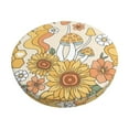 thumbnail image 1 of Fotbe Groovy Hippie Flower Mushrooms Stool Covers Round,Waterproof Round Bar Stool Covers Bar Chair Covers Washable Stool Cushion Slipcover for 12-14 Inch Chair-13 inch, 1 of 7