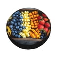 thumbnail image 1 of Fotbe Halloween Fruit Platter Spare Tire Cover Thickening Universal Fit for Jeep, Trailer, RV, SUV, Truck, Tough Tire Wheel Soft Cover-14 inch, 1 of 8