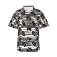 thumbnail image 1 of Fotbe Haloween Pumpkins Hawaiian Shirt for Men Unisex Summer Beach Casual Short Sleeve Cotton Linen Button Down Shirts-Large, 1 of 5