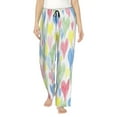 thumbnail image 1 of Fotbe Hand Drawn Colored Hearts Women's Pajama Pants,Sleepwear Pants,Pj Bottoms Drawstring And Pockets-XX-Large, 1 of 9