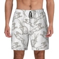 thumbnail image 1 of Fotbe Hand Drawn Rabbit Men’s Swim Trunks Quick Dry Swim Shorts Board Shorts with Mesh Lining-Medium, 1 of 9