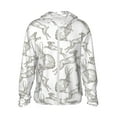 thumbnail image 1 of Fotbe Hand Drawn Rabbit Men's Women's UPF 50+ Sun Protection Jacket Hooded Cooling Shirt with Pockets Hiking Outdoor Performance-, 1 of 8