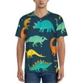 thumbnail image 1 of Fotbe Hand Drawn Seamless Baseball Jersey Shirt for Men and Women, Casual Short Sleeves Button Down T-Shirt-Medium, 1 of 9