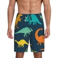 thumbnail image 1 of Fotbe Hand Drawn Seamless Pajama Shorts for Men, Men's Pajama Bottoms, Sleepwear,Short Pajama Pants-4X-Large, 1 of 9