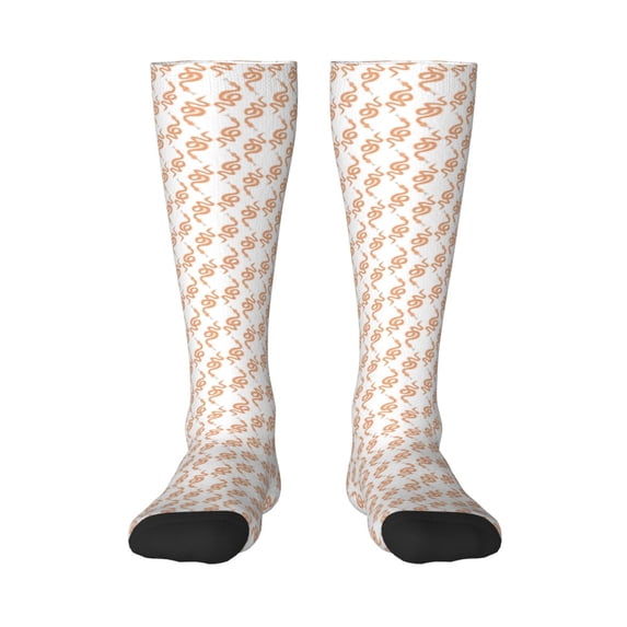Fotbe Hand Drawn Snake print Women's Men's Novelty Crew Socks Cotton Socks Knee High Socks for Walking,Running,Nurses,Pregnancy
