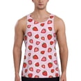 thumbnail image 1 of Fotbe Hand Drawn Strawberry Pattern Men's Quick Dry Workout Tank Top Gym Muscle Tee Fitness Bodybuilding Sleeveless T Shirt Breathable Workout Shirt-Medium, 1 of 9
