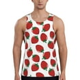 thumbnail image 1 of Fotbe Hand Drawn Strawberry Pattern Men's Quick Dry Workout Tank Top Gym Muscle Tee Fitness Bodybuilding Sleeveless T Shirt Breathable Workout Shirt-X-Large, 1 of 9