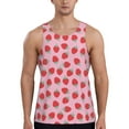 thumbnail image 1 of Fotbe Hand Drawn Strawberry Pattern Men's Quick Dry Workout Tank Top Gym Muscle Tee Fitness Bodybuilding Sleeveless T Shirt Breathable Workout Shirt-, 1 of 9