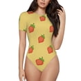 thumbnail image 1 of Fotbe Hand Drawn Strawberry Women's Crew Neck Short Sleeves Bodysuit Tops Round Neck Slim Sleeveless Soft Comfortable Basic-X-Large, 1 of 9