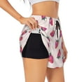 thumbnail image 1 of Fotbe Hand Drawn Strawberry Womens High Waist Running Shorts Athletic Workout Quick Dry Shorts for Women with Pockets Gym Yoga Summer Shorts-Large, 1 of 9