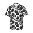 thumbnail image 1 of Fotbe Hand Drawn Tomatoes Hawaiian Shirt for Men Unisex Summer Beach Casual Short Sleeve Cotton Linen Button Down Shirts-X-Large, 1 of 5
