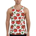 thumbnail image 1 of Fotbe Hand Drawn Tomatoes Pattern Men's Quick Dry Workout Tank Top Gym Muscle Tee Fitness Bodybuilding Sleeveless T Shirt Breathable Workout Shirt-, 1 of 9