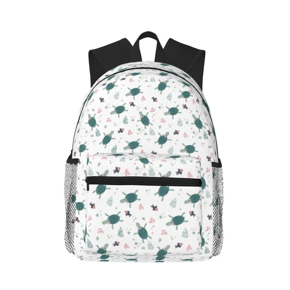 Fotbe Hand Drawn Turtle Lightweight Casual Laptop Backpack for Men and Women, Daily use Waterproof backpack, Backpack for College