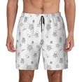 thumbnail image 1 of Fotbe Hand Drawn Turtle Men’s Swim Trunks Quick Dry Swim Shorts Board Shorts with Mesh Lining-Medium, 1 of 9