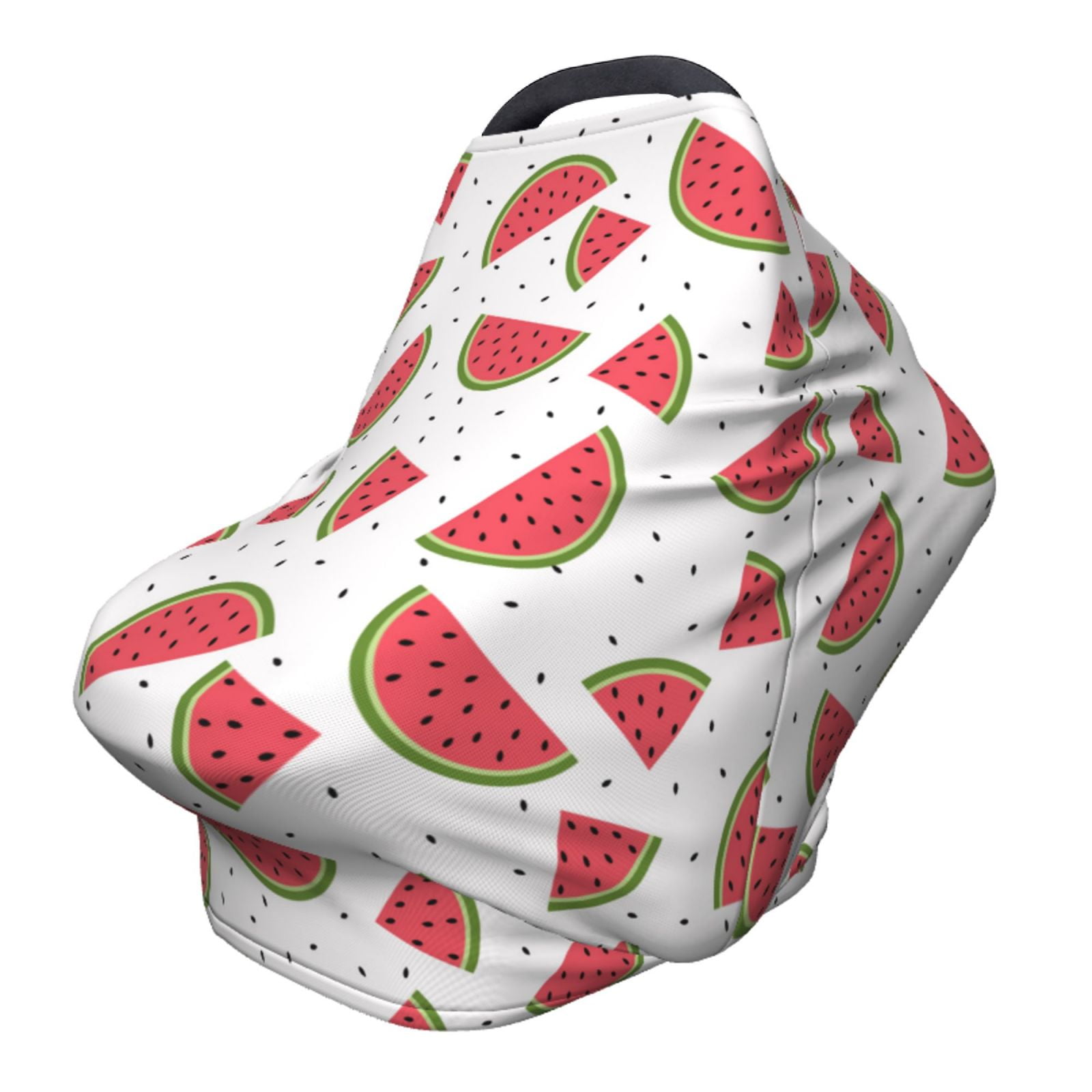 Fotbe Hand Drawn Watermelon Pattern Car Seat Covers for Babies, Nursing Breastfeeding Cover Infant Carseat Canopy, Soft Stretchy Carrier Cover