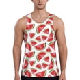 thumbnail image 1 of Fotbe Hand Drawn Watermelon Pattern Men's Quick Dry Workout Tank Top Gym Muscle Tee Fitness Bodybuilding Sleeveless T Shirt Breathable Workout Shirt-Large, 1 of 9