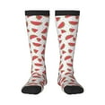 thumbnail image 1 of Fotbe Hand Drawn Watermelon print Women's Men's Novelty Crew Socks Cotton Socks Knee High Socks for Walking,Running,Nurses,Pregnancy, 1 of 9