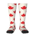 thumbnail image 1 of Fotbe Happy Canada Day print Women's Men's Novelty Crew Socks Cotton Socks Knee High Socks for Walking,Running,Nurses,Pregnancy, 1 of 9
