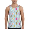 thumbnail image 1 of Fotbe Happy Easter Pattern Men's Quick Dry Workout Tank Top Gym Muscle Tee Fitness Bodybuilding Sleeveless T Shirt Breathable Workout Shirt-4X-Large, 1 of 9