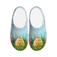 thumbnail image 1 of Fotbe Happy Easter Pattern Women's Fuzzy Curly Fur Memory Foam Loafer Slippers Indoor Outdoor Slippers Winter Home Shoes-39/40, 1 of 7
