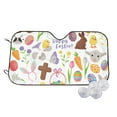 thumbnail image 1 of Fotbe Happy Easter1 Car Windshield Sunshade | Sun Visor Protector Front Window Shade, Keeps Out UV Rays, Keeps Your Vehicle Cool-Small, 1 of 7