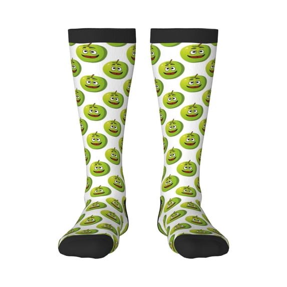 Fotbe Happy Fruit print Women's Men's Novelty Crew Socks Cotton Socks Knee High Socks for Walking,Running,Nurses,Pregnancy