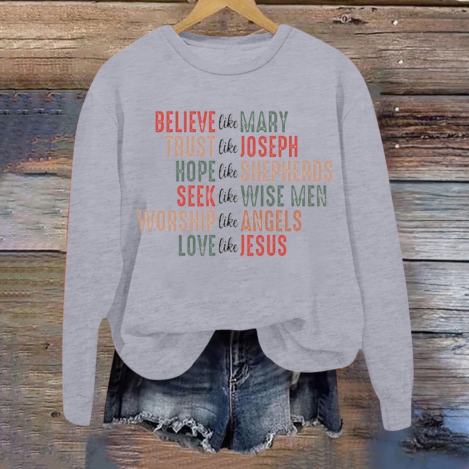 Women's Trendy Pullover Hoodie Letter Print Round Neck Top For Fall & Winter Cute Fashion Top Blouse Top Light Sweatshirt Fall Tunic Crop Set Junior Vintage Sweater Clothes Shopping Casual Top Dresses