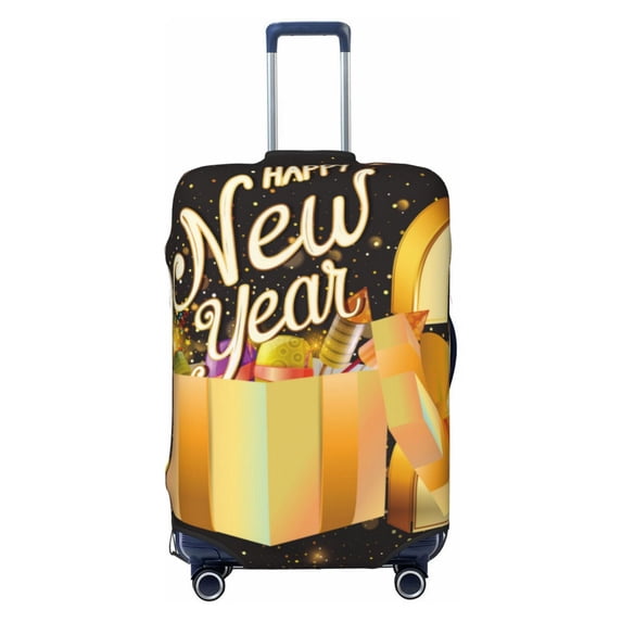 Fotbe Happy New Year 2025 C Luggage Cover Protector,Suitcase Protector,Scratch and Dirt Resistant,Fits 18-32 Inch Luggage-Large