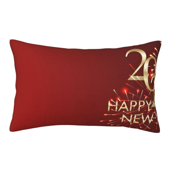 Fotbe Happy New Year 2025 Pillow Cases - Envelope Closure - Luxury, Extra Soft, Cooling Pillow Covers - Wrinkle, Fade, Stain Resistant-20"x30"