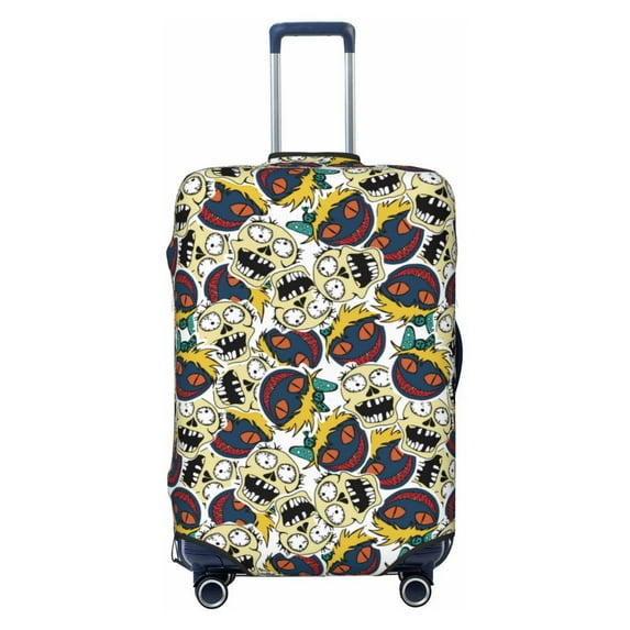 Fotbe Happy Skeleton Luggage Cover Protector,Suitcase Protector,Scratch and Dirt Resistant,Fits 18-32 Inch Luggage-Medium