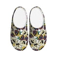 thumbnail image 1 of Fotbe Happy Skeleton Pattern Women's Fuzzy Curly Fur Memory Foam Loafer Slippers Indoor Outdoor Slippers Winter Home Shoes-40/41, 1 of 7