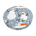 thumbnail image 1 of Fotbe Happy Snowmen Snowfall Stool Covers Round,Waterproof Round Bar Stool Covers Bar Chair Covers Washable Stool Cushion Slipcover for 12-14 Inch Chair-12 inch, 1 of 7