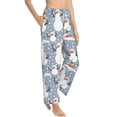 thumbnail image 1 of Fotbe Happy Snowmen Snowfall Women's Pajama Pants,Sleepwear Pants,Pj Bottoms Drawstring And Pockets-Small, 1 of 1