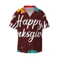 thumbnail image 1 of Fotbe Happy Thanksgiving print Short Sleeve Button Down Shirts for Men Casual Summer Beach Wrinkle Free Shirt-4X-Large, 1 of 7