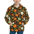 thumbnail image 1 of Fotbe Harvest Pumpkins Pattern Youth Pullover Hooded Sweatshirt, Boys Hoodie, Kangaroo Pocket Hoodie for Kids Girls -X-Large, 1 of 6
