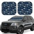 thumbnail image 1 of Fotbe Hawaii Palms 2-Piece Car Windshield Sun Shade | Sun Blocker for Car Windshield | Foldable Automotive Interior Accessories for Sun Protection-Small, 1 of 7