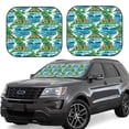 thumbnail image 1 of Fotbe Hawaii Palms 2-Piece Car Windshield Sun Shade | Sun Blocker for Car Windshield | Foldable Automotive Interior Accessories for Sun Protection-Small, 1 of 7