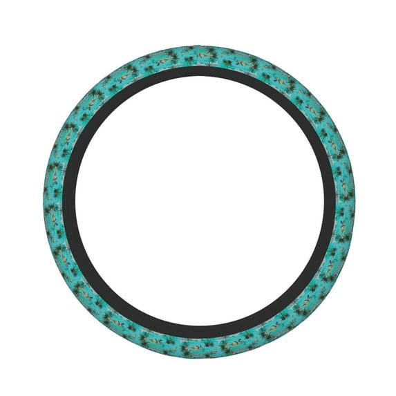 Fotbe Hawaii Palms Steering Wheel Cover Universal 15 in Car Accessories for Men Women,Steering Wheel Protector Comfortable Protective Case for SUV Sedan Decor