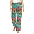 thumbnail image 1 of Fotbe Hawaii Palms Women's Pajama Pants,Sleepwear Pants,Pj Bottoms Drawstring And Pockets-X-Large, 1 of 9