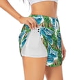 thumbnail image 1 of Fotbe Hawaii Palms Womens High Waist Running Shorts Athletic Workout Quick Dry Shorts for Women with Pockets Gym Yoga Summer Shorts-XX-Large, 1 of 9