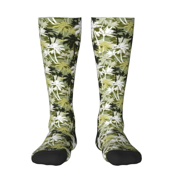 Fotbe Hawaii Palms print Women's Men's Novelty Crew Socks Cotton Socks Knee High Socks for Walking,Running,Nurses,Pregnancy