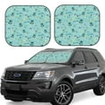 thumbnail image 1 of Fotbe Hawaiian Style 2-Piece Car Windshield Sun Shade | Sun Blocker for Car Windshield | Foldable Automotive Interior Accessories for Sun Protection-Large, 1 of 7