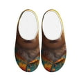 thumbnail image 1 of Fotbe Hawaiian Style Guinea Pig Pattern Women's Fuzzy Curly Fur Memory Foam Loafer Slippers Indoor Outdoor Slippers Winter Home Shoes-44/45, 1 of 7