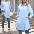 thumbnail image 1 of Women's Autumn Long Sleeve Casual Solid Color Plain Loose Shirts Women's Short Sleeve Tops Woman Clothes 6x Womens Shirts Tunics for Women plus Size Lace Long Sleeve Shirt plus Sizes Clothes for Women, 1 of 3