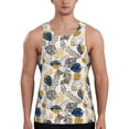 thumbnail image 1 of Fotbe Hawaiian Style Pattern Men's Quick Dry Workout Tank Top Gym Muscle Tee Fitness Bodybuilding Sleeveless T Shirt Breathable Workout Shirt-3X-Large, 1 of 9