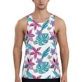 thumbnail image 1 of Fotbe Hawaiian Style Pattern Men's Quick Dry Workout Tank Top Gym Muscle Tee Fitness Bodybuilding Sleeveless T Shirt Breathable Workout Shirt-X-Large, 1 of 9