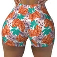thumbnail image 1 of Fotbe Hawaiian Style Seamless Shorts, Womens Workout Shorts High Waist Stretch Booty Short for Gym/Yoga/Running/Biking-X-Large, 1 of 9