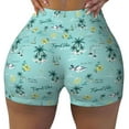 thumbnail image 1 of Fotbe Hawaiian Style Seamless Shorts, Womens Workout Shorts High Waist Stretch Booty Short for Gym/Yoga/Running/Biking-XX-Large, 1 of 9